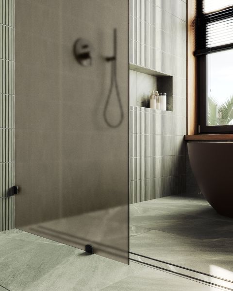 Душевая перегородка MaybahGlass MGD-265-6 79см чёрный